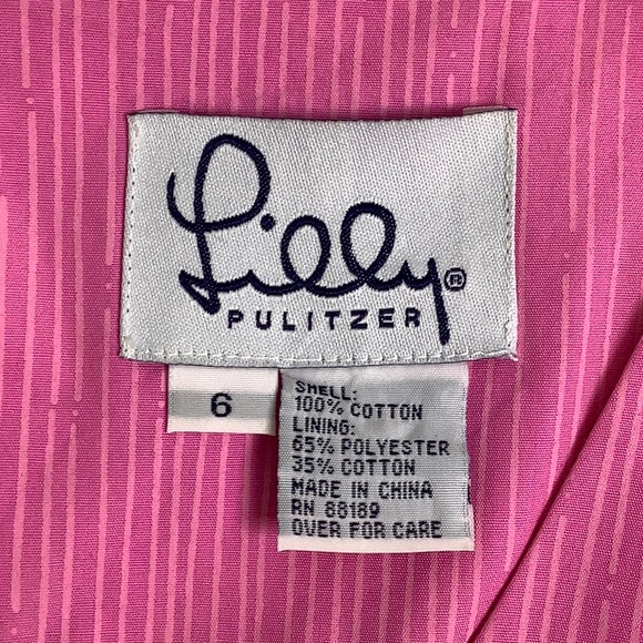 Vintage Lilly Pulitzer Anna Stemware Daisy V-neck sleeveless dress size 6 EUC - Picture 5 of 14